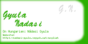gyula nadasi business card